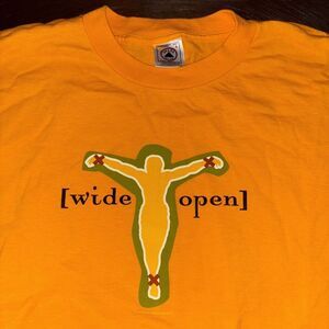 Vintage Y2K NewSong Wide Open Graphic Band Tee Large Christian‎ Jesus Rock 2000